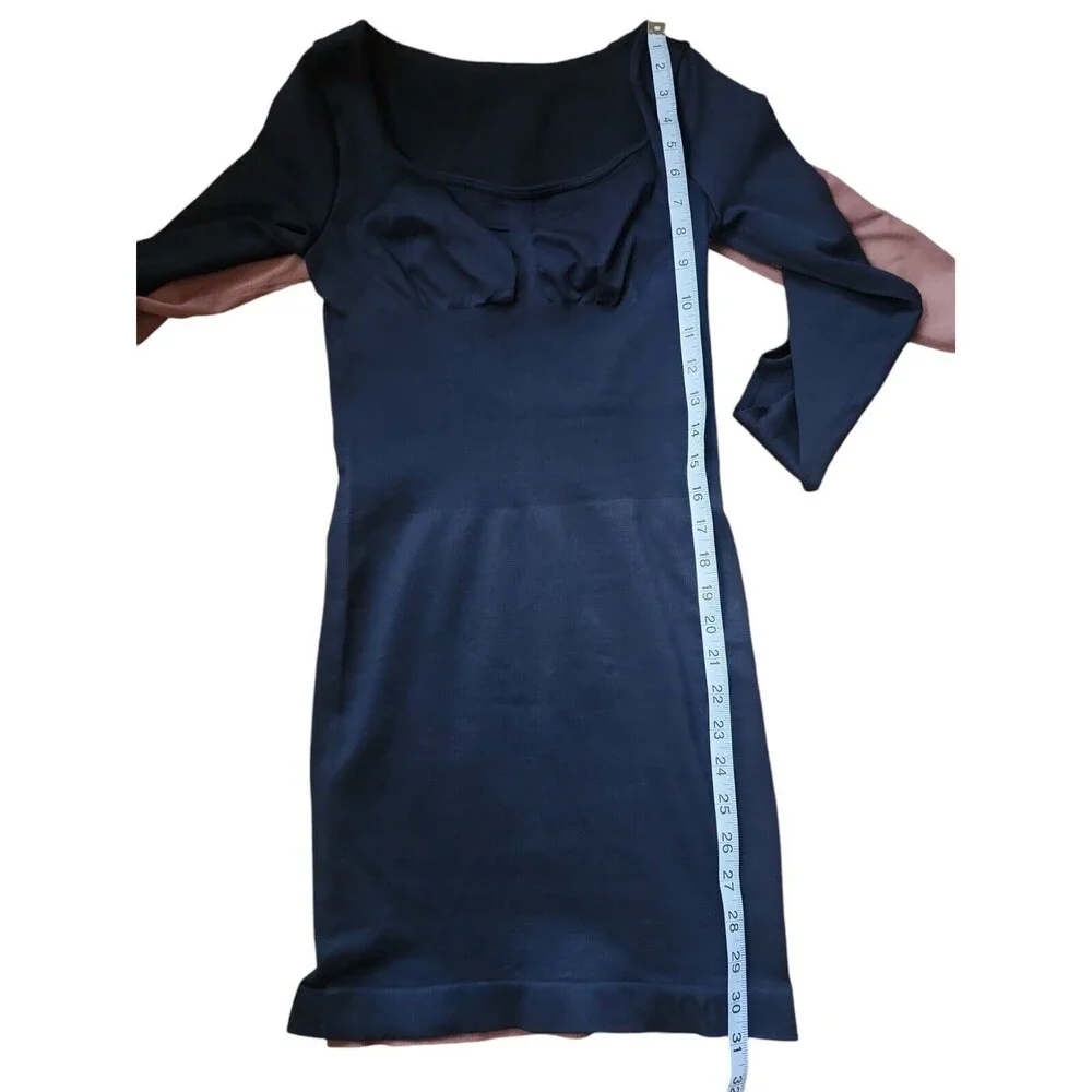 OQQ Blogger Fave Snatched Waist Shaper Mini Dress Black Brown Bundle Size S